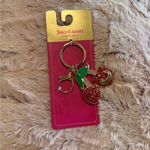 Adorable juicy couture cherries bling key fob